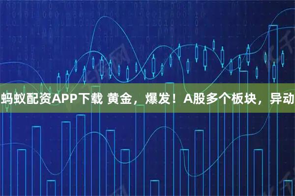 蚂蚁配资APP下载 黄金，爆发！A股多个板块，异动